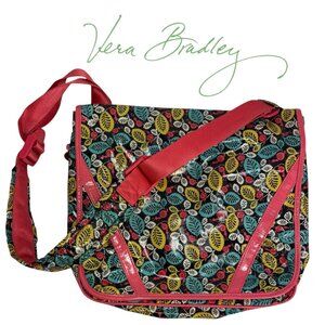 Vera Bradley Frill Happy Snails Messenger Bag w/ Adjustable Strap Laptop School‎
